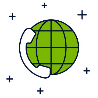 Doldurulmuş telefon hattı. Beyaz arka planda 24 saat destek ikonu izole edildi. Tüm gün müşteri destek merkezi. Tam zamanlı çağrı servisi. Vektör.