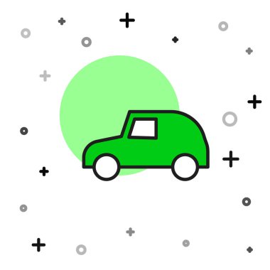 Filled outline Toy car icon isolated on white background. Vector.