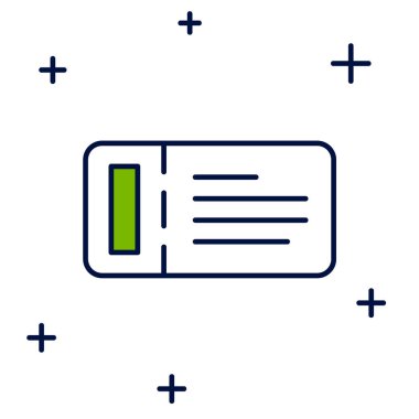 Beyaz arka planda izole edilmiş gemi ikonu ile seyahat için yolcu listesi doldurulmuş. Yolcu gemisiyle seyahat edin. Cennete seyahatler. Vektör.