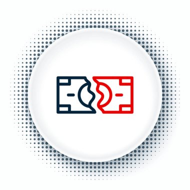 Para banknotunu beyaz arka planda izole edilmiş iki barış simgesine ayırmak. Renkli taslak konsepti. Vektör.
