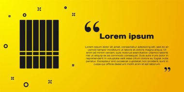 Sarı arkaplanda siyah sigara ikonu var. Tütün tabelası. Sigara içme sembolü. Vektör.