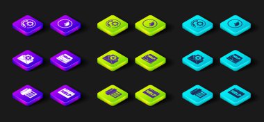 Set Telephone Browser help Envelope setting Laptop and Time Management and 24 hours support icon. Vector.