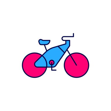 Filled outline Bicycle icon isolated on white background. Bike race. Extreme sport. Sport equipment. Vector.