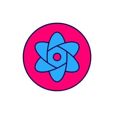 Ana hatlarıyla doldurulmuş test tüpü ve beyaz arka planda izole edilmiş kimyasal test ikonu. Laboratuvar cam levhası. Vektör.