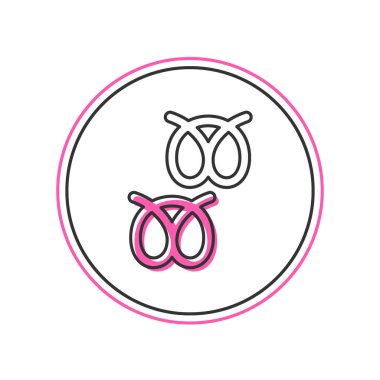 Doldurulmuş simge simgesi beyaz arkaplanda izole edildi. Alman konforlu yemek hamur işi. Oktoberfest festivali. Vektör.