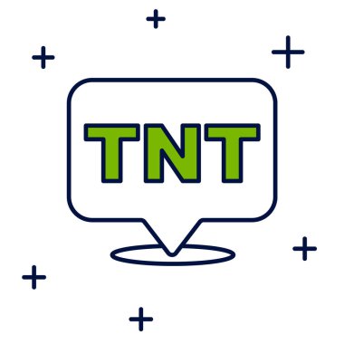 Beyaz arka planda izole edilmiş ana hatlı dinamit çubuğu ikonu. Saatli bomba - patlama tehlikesi kavramı. Vektör.