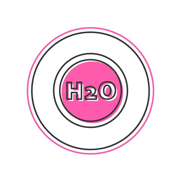 Заполненный Очертания Химическая Формула Капли Воды H2O Форме Значок Изолирован — стоковый вектор