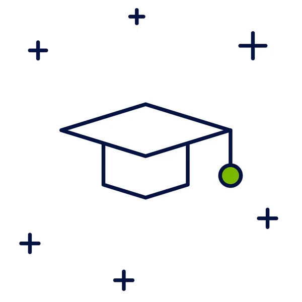 Graduation Cap Icon 배경에서 분리되었다 아이콘 Vector — 스톡 벡터