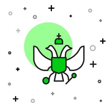 Beyaz arka planda izole edilmiş Rusya 'nın ulusal simgesi. Rus arması iki başlı kartal. Vektör.