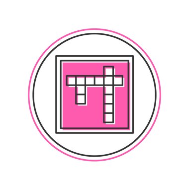 Doldurulmuş bingo simgesi beyaz arkaplanda izole edildi. Amerikan tombala oyunu için piyango biletleri. Vektör.