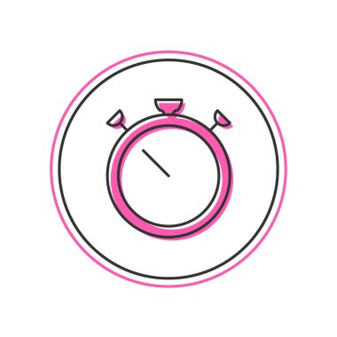 Doldurulmuş Stopwatch simgesi beyaz arkaplanda izole edildi. Zaman göstergesi. Kronometre işareti. Vektör.