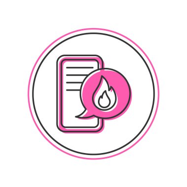 Beyaz arka planda izole edilmiş 911 arama ikonuyla dolu bir cep telefonu. Polis, ambulans, itfaiye, çağrı, telefon. Vektör.