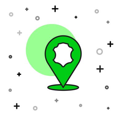 Beyaz arkaplanda izole edilmiş ana hatlı deri simgesi. Vektör.