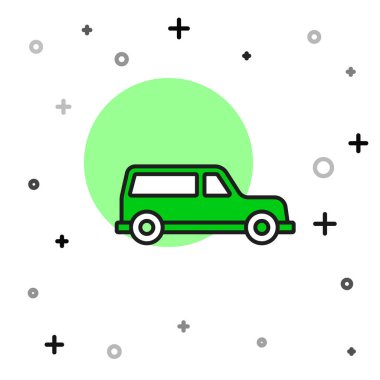 Doldurulmuş Cenaze Arabası simgesi beyaz arka planda izole edilmiş. Vektör.