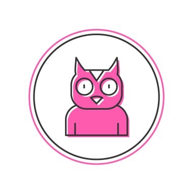 Beyaz arka planda izole edilmiş özgün baykuş simgesi. Hayvan sembolü. Vektör.