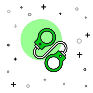 Doldurulmuş kelepçe simgesi beyaz arkaplanda izole edilmiş. Vektör.