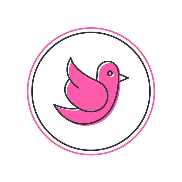 Filled Outline Dove Icon Isolated White Background Vector — стоковый вектор