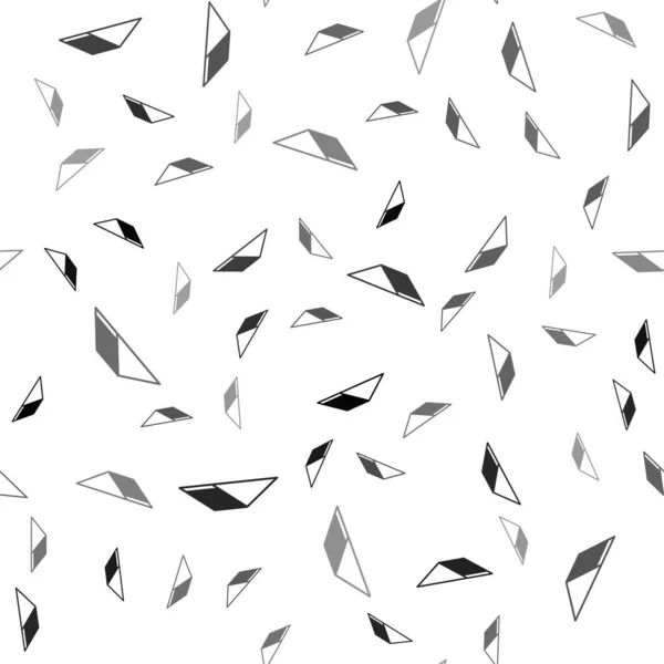 黑色溜冰场图标在白色背景上隔离无缝图案 一套斜坡 滑雪场的楼梯 极限运动 — 图库矢量图片