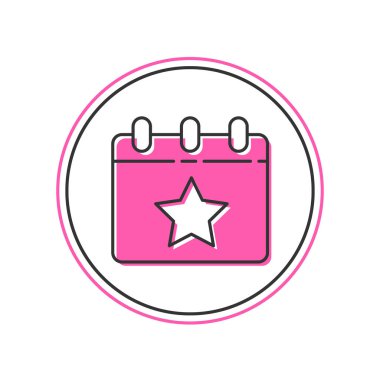 Taslak Gün takvimi ile doldurulmuş 4 Temmuz simgesi beyaz arkaplanda izole edildi. ABD Bağımsızlık Günü. 4 Temmuz. Vektör.