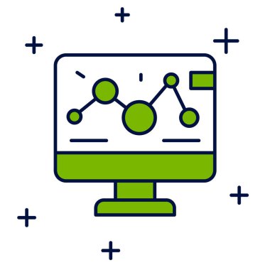 Filled outline Genetic engineering modification on laptop icon isolated on white background. DNA analysis, genetics testing, cloning. Vector.