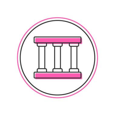 Doldurulmuş ana hatlı pencere simgesi beyaz arkaplanda izole edildi. Vektör.