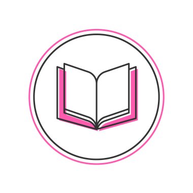 Açık Kitap simgesi beyaz arkaplanda izole edildi. Vektör.