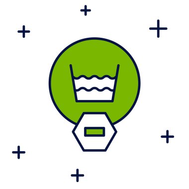 Beyaz arkaplanda izole edilmiş Hassas çamaşır yıkama simgesi. Vektör.