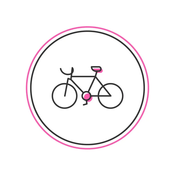 Filled Outline Bicycle Icon Isolated White Background Bike Race Extreme — Stockvektor