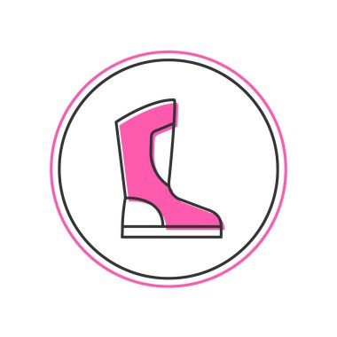 Doldurulmuş Ateş Botları simgesi beyaz arkaplanda izole edildi. Vektör.