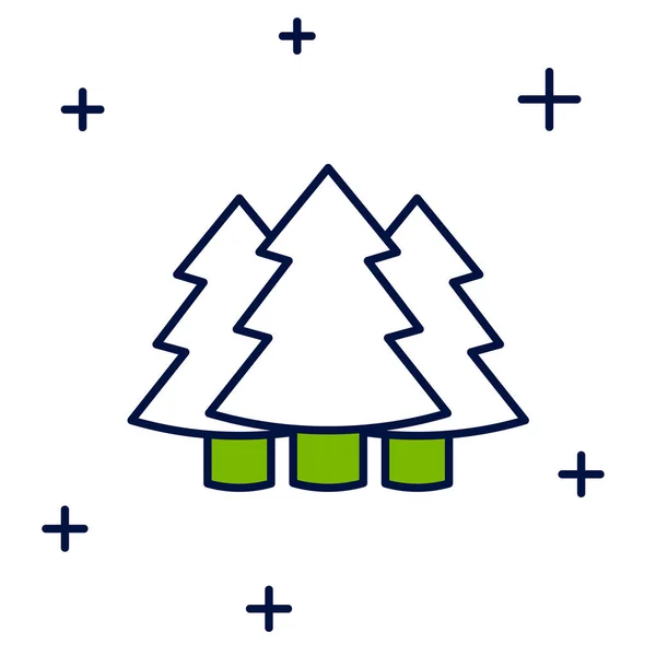 Ікона Різдвяного Дерева Ізольована Білому Тлі Різдвом Новим Роком Вектор — стоковий вектор