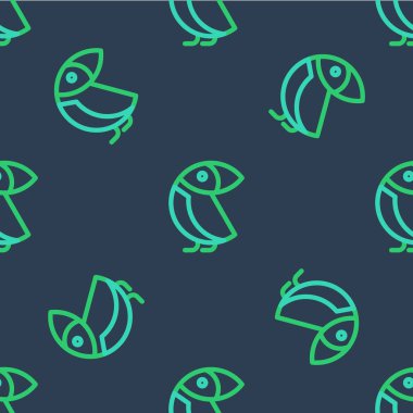 Satır Albatros simgesi mavi arkaplanda izole edilmiş kusursuz desen. Vektör.