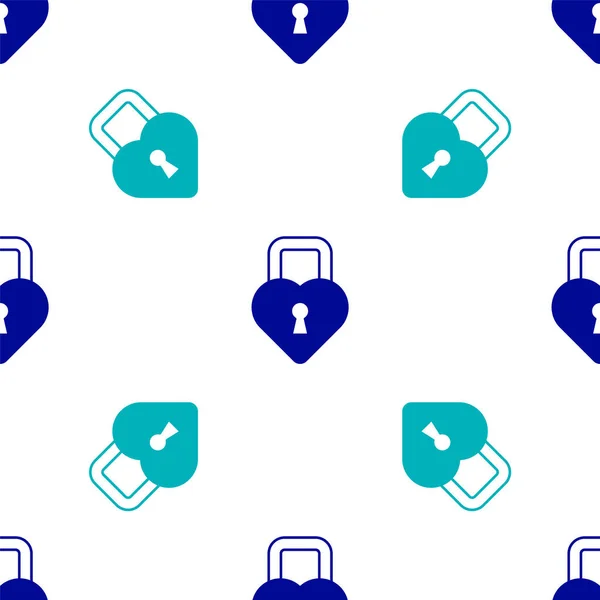Μπλε Κάστρο Σχήμα Ενός Εικονιδίου Καρδιά Απομονωμένη Αδιάλειπτη Μοτίβο Λευκό — Διανυσματικό Αρχείο