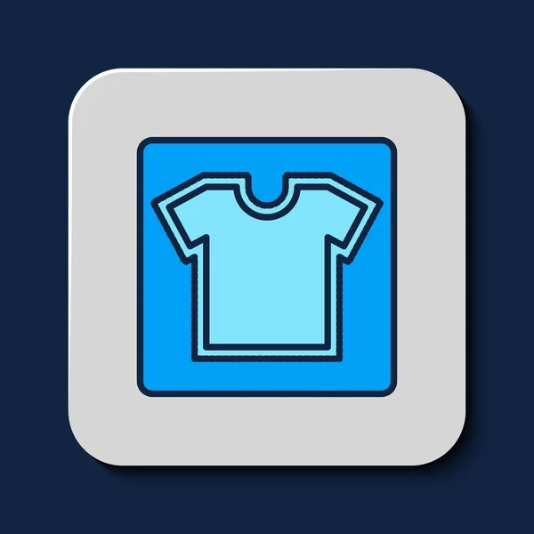 Filled Outline Sewing Pattern Icon Isolated Blue Background Markings Sewing — 스톡 벡터