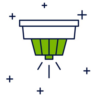 Doldurulmuş Duman Alarm Sistemi simgesi beyaz arkaplanda izole edildi. Duman dedektörü. Vektör.