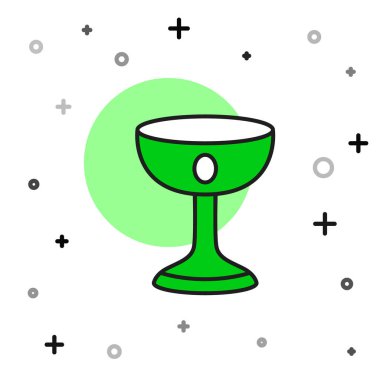 Doldurulmuş Hristiyan kadeh simgesi beyaz arkaplanda izole edildi. Hıristiyanlık ikonu. Mutlu Paskalyalar. Vektör.