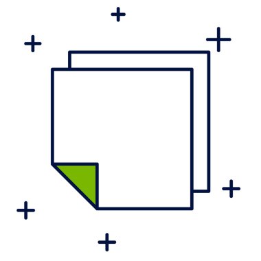 Doldurulmuş Posta etiketleri simgesi beyaz arkaplanda izole edildi. Mesaj veya mesaj için yeri olan yapışkan kasetler. Vektör.