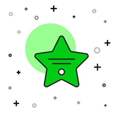 Filled outline Walk of fame star on celebrity boulevard icon isolated on white background. Hollywood, famous sidewalk, boulevard actor. Vector.