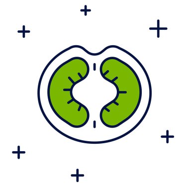 Filled outline Tomato icon isolated on white background. Vector.