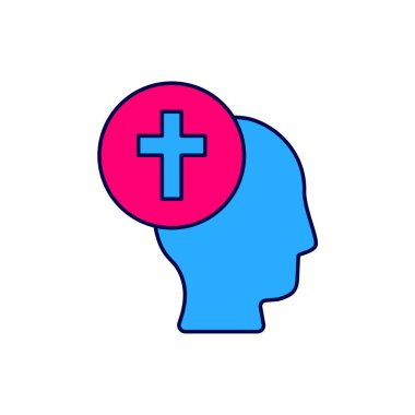 Doldurulmuş rahip simgesi beyaz arkaplanda izole edildi. Vektör.