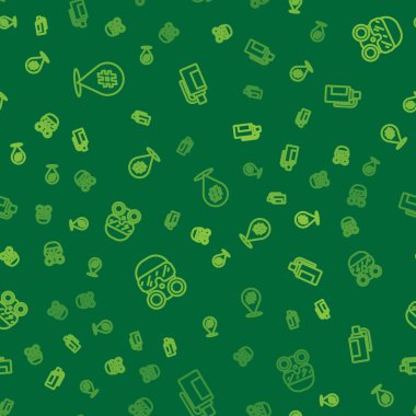 Hat protestosunu, gaz maskesini ve el bombasını pürüzsüz bir şekilde yerleştirin. Vektör.