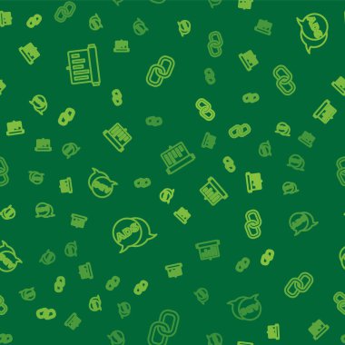 Grafik çizelgesi, reklamcılık ve zincir bağlantısını kusursuz desen üzerine ayarla. Vektör.