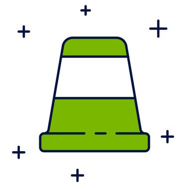 Dikiş simgesi için yüksük beyaz arkaplanda izole edildi. Vektör.