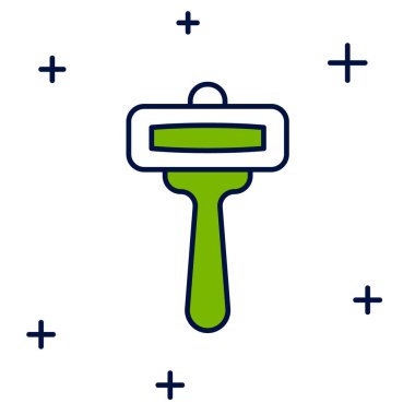 Tıraş makinesi simgesi beyaz arkaplanda izole edildi. Vektör.