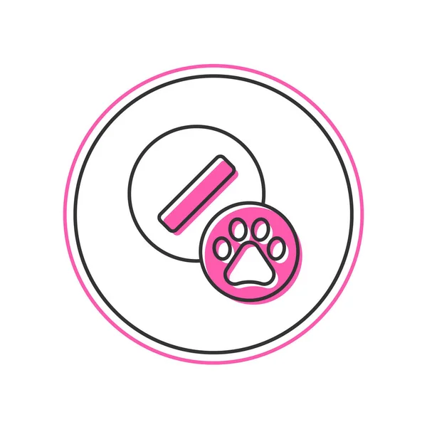 Filled Outline Dog Pill Icon Isolated White Background Prescription Medicine — Image vectorielle