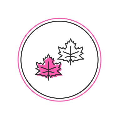 Doldurulmuş Yaprak simgesi beyaz arkaplanda izole edildi. İşaret bırakıyor. Taze doğal ürün sembolü. Vektör.