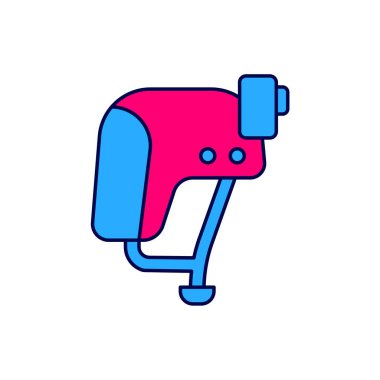 Beyaz arkaplanda izole edilmiş ana hatlı kaykay başlığı simgesi. Olağanüstü bir spor. Spor malzemeleri. Vektör.