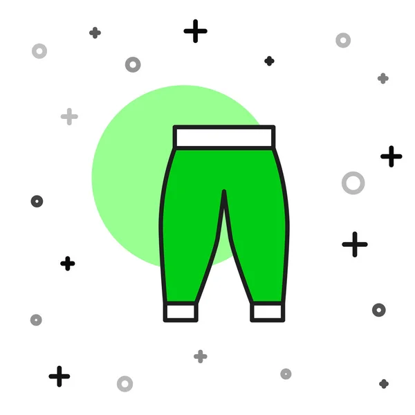 Doldurulmuş Pants Simgesi Beyaz Arkaplanda Izole Edildi Pantolon Imzası Vektör — Stok Vektör