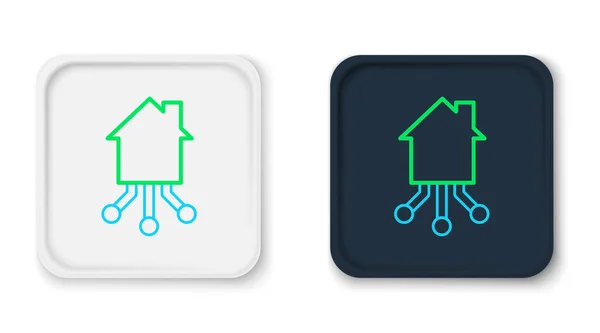 Line Smart Home Icon Isoliert Auf Weißem Hintergrund Fernbedienung Buntes — Stockvektor