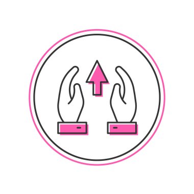 Beyaz arka planda izole edilmiş kalabalık ikonunda ana hatlarıyla büyüme ve ilerleme kaydedildi. Arrow finansmanı arttır. Başarılı bir iş adamı. Vektör.