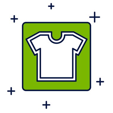 Doldurulmuş dış hat dikiş şablonu simgesi beyaz arkaplanda izole edildi. Dikiş için işaretler. Vektör.